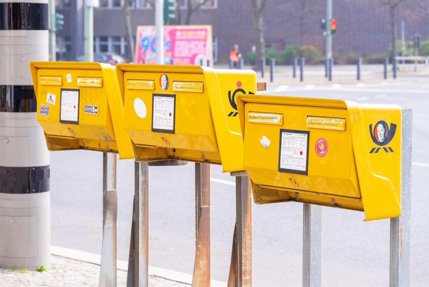 Three letterboxes on a circle photo
