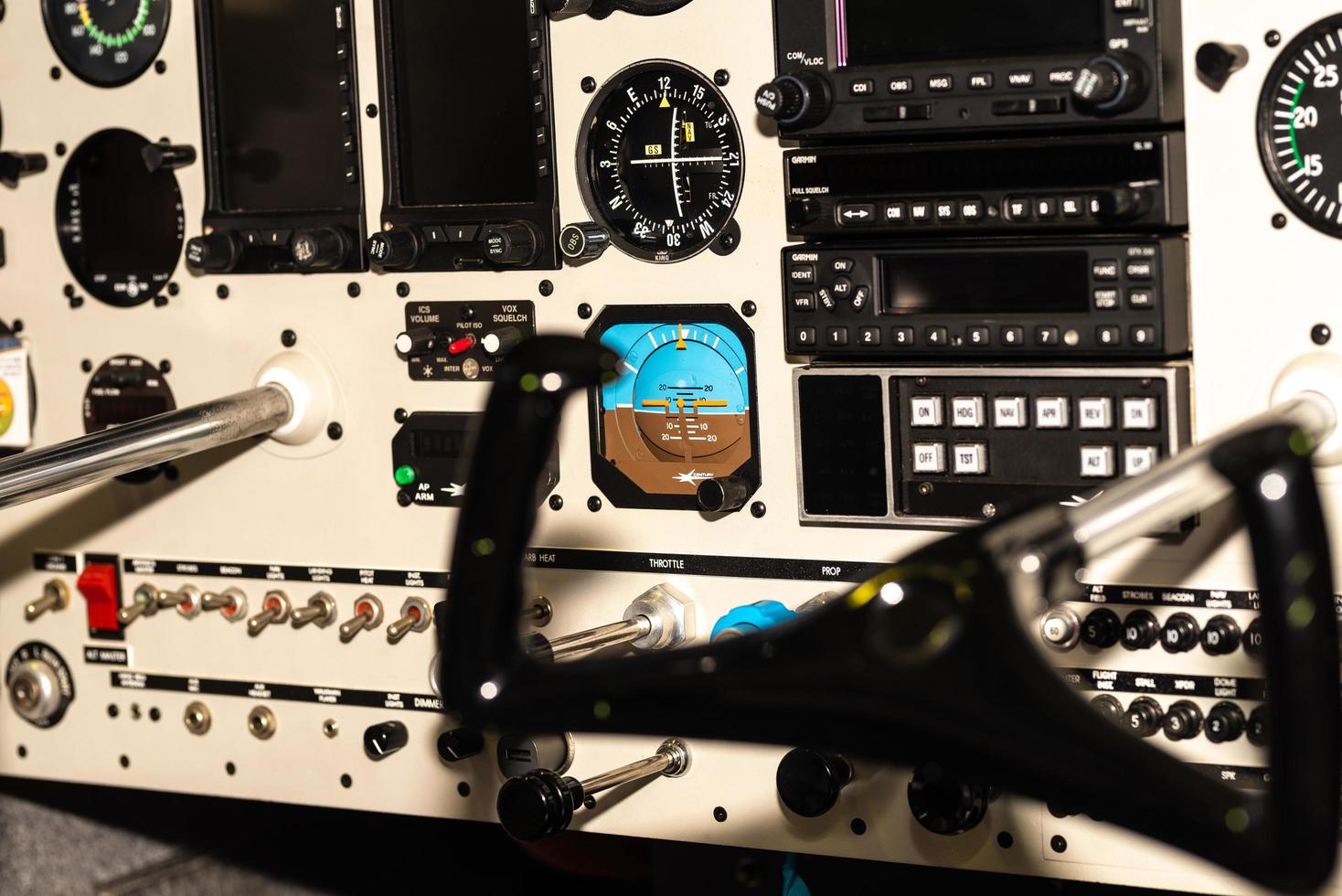 joystick in a airplane photo