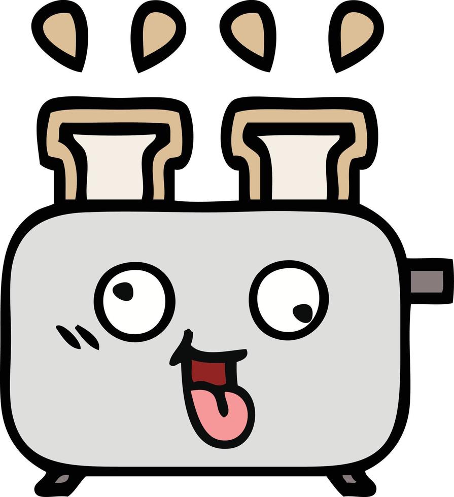 cute cartoon of a toaster vector