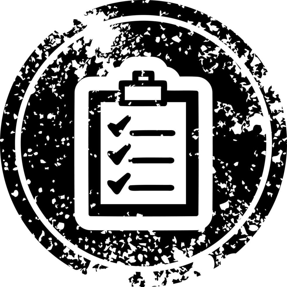 check list distressed icon vector