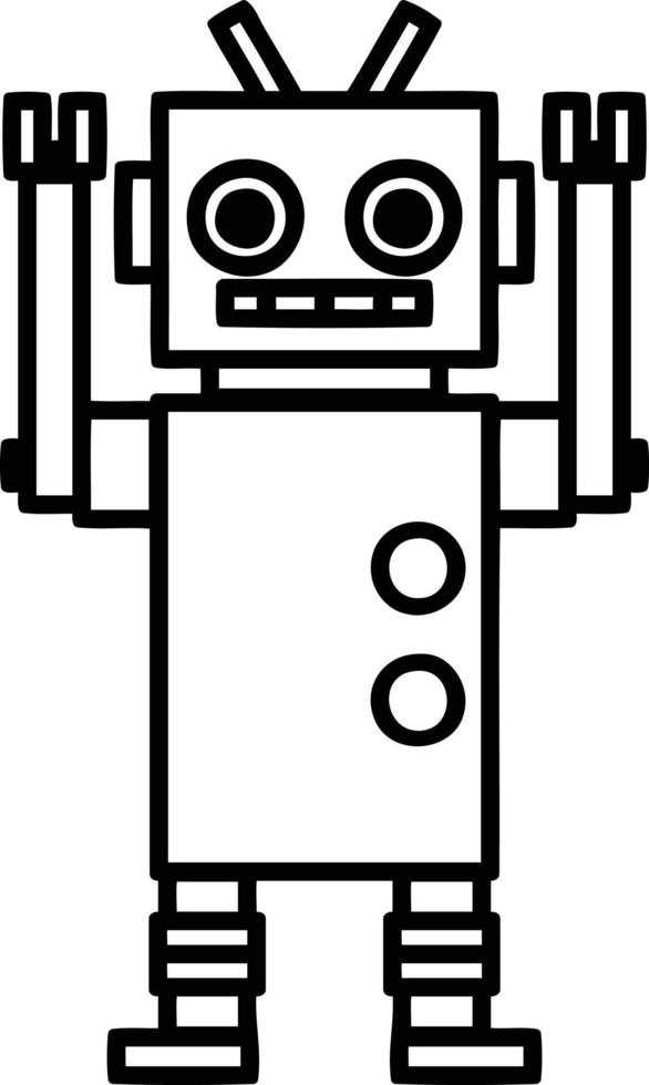 dancing robot icon vector