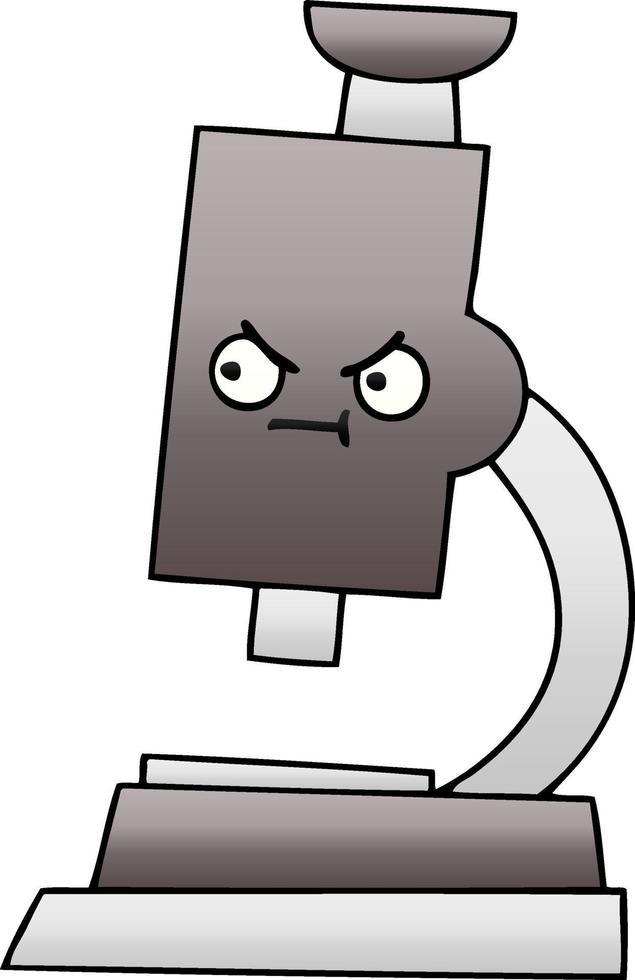 gradient shaded cartoon microscope vector