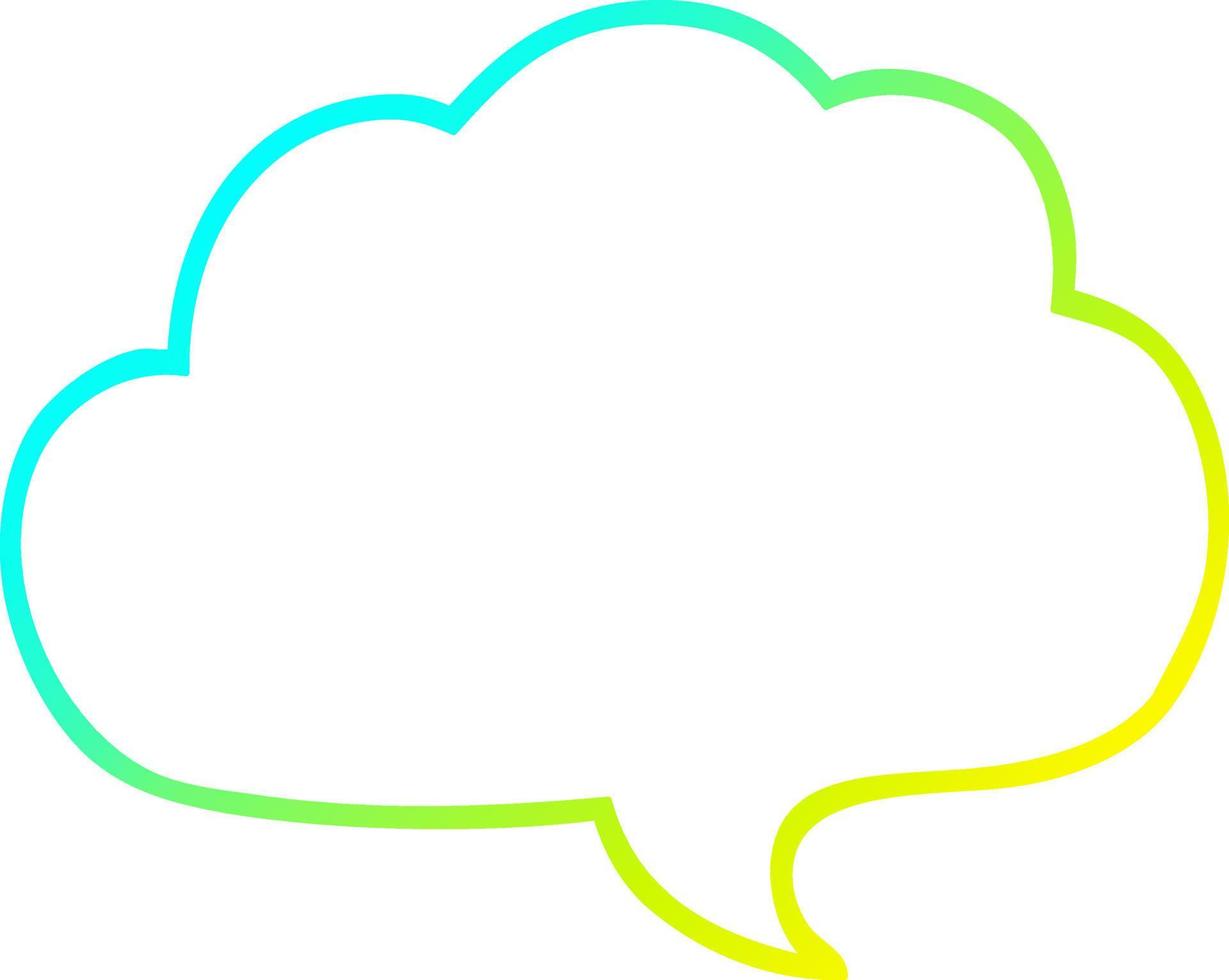 cold gradient line drawing cartoon vector