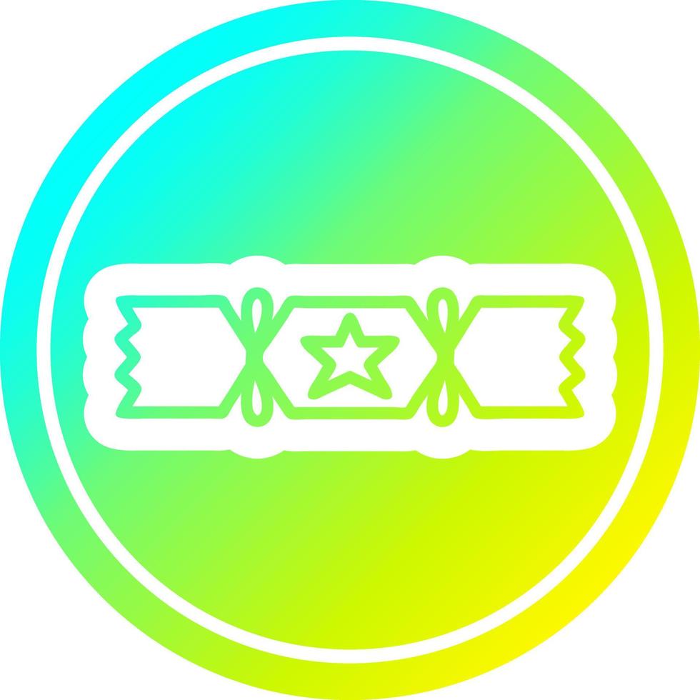 christmas cracker in cold gradient spectrum vector