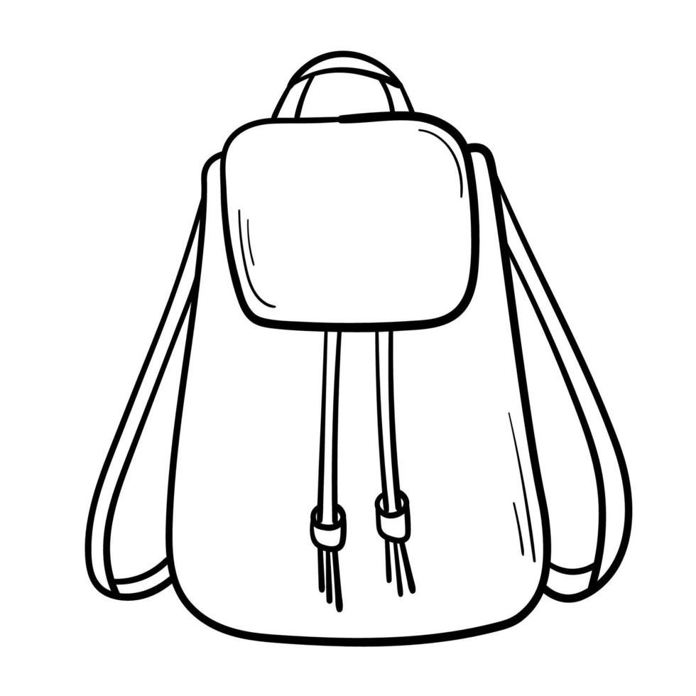 una mochila simple para viajar y estudiar vector