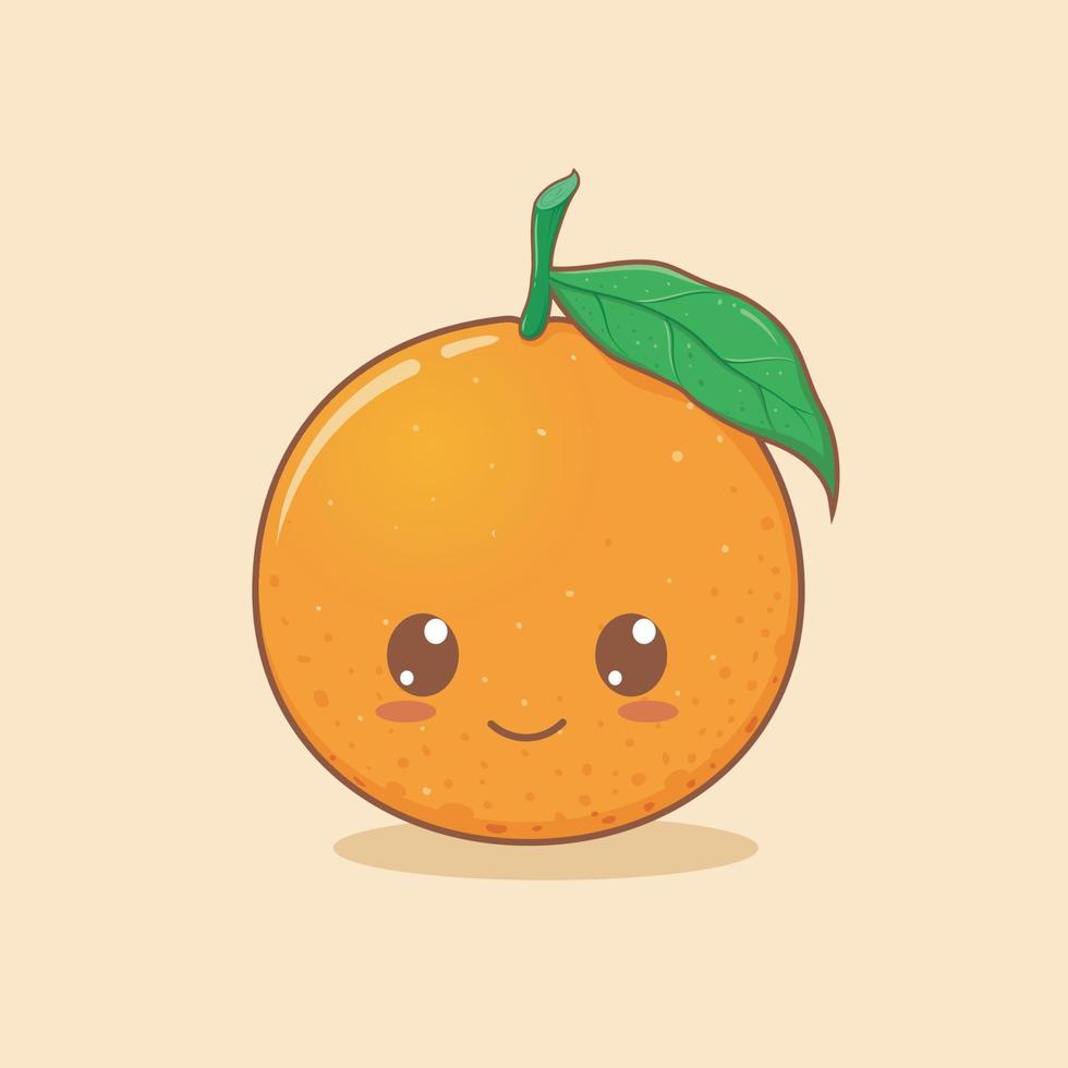 Orange cute cartoon character.vector design vector