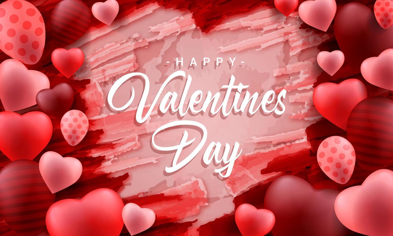 Happy Valentines day with abstract background for a trendy banner.vector design vector