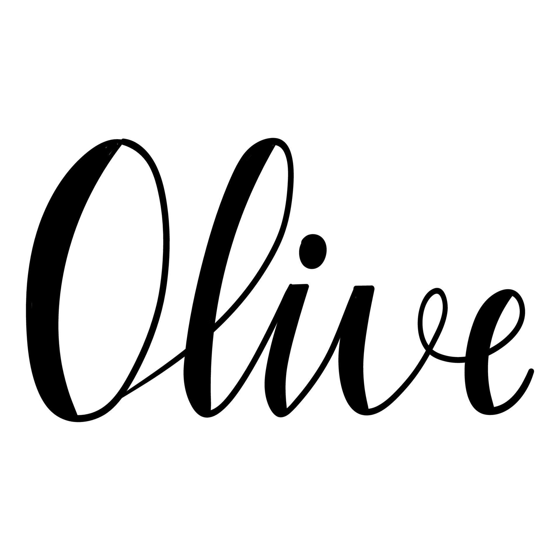 Simple and cute olive lettering 10651798 Vector Art at Vecteezy