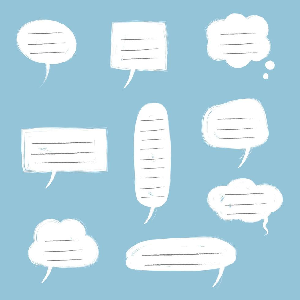 collection set of blank speech bubble balloon, think, speak, talk, text box, banner, flat, design, vector illustration