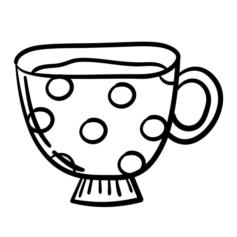 Doodle Hot Drink Cup Sticker vector