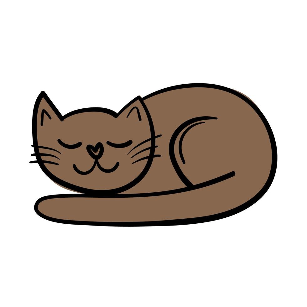 garabato, pegatina, lindo, mascota, gato vector