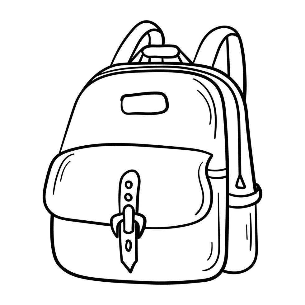 una mochila simple para viajar y estudiar vector