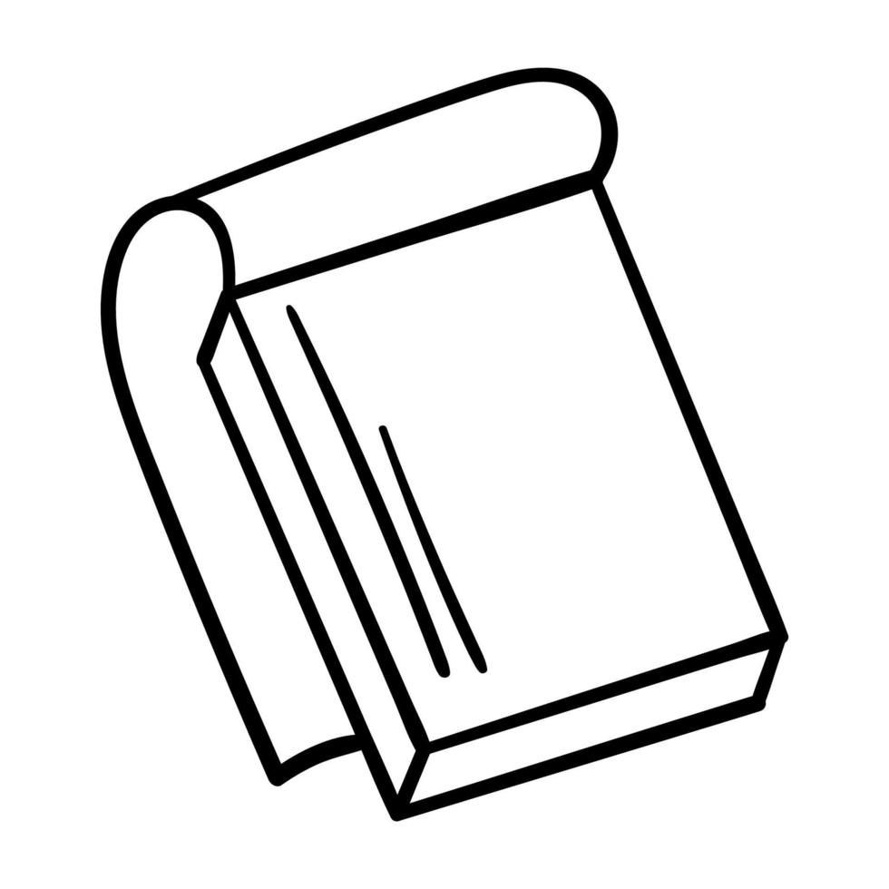 pegatina de garabato con bloc de notas simple vector