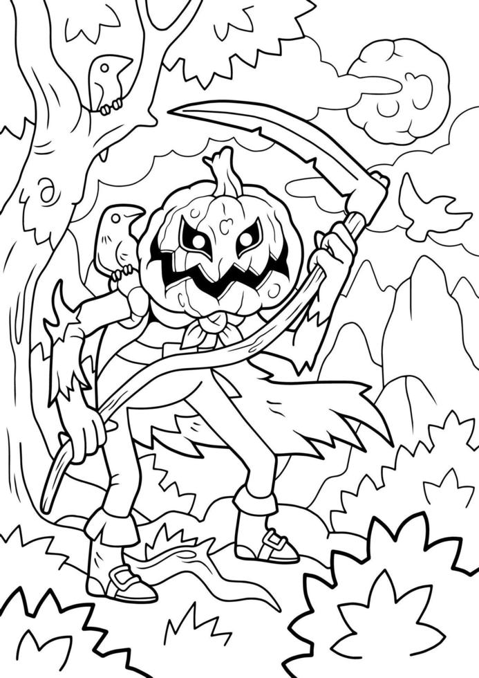 monster jack lantern vector