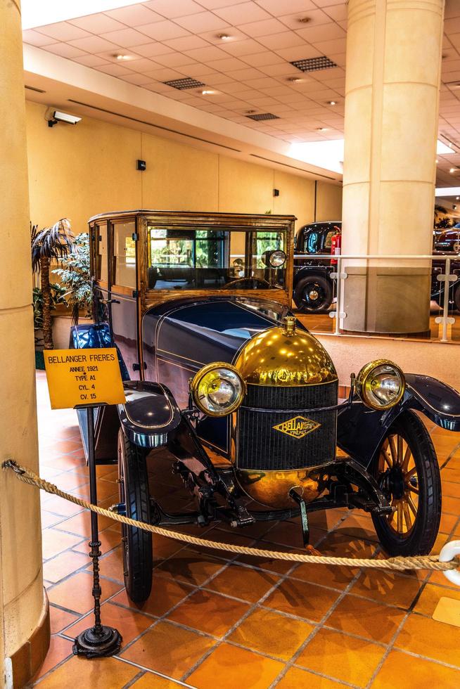 FONTVIEILLE, MONACO - JUN 2017 dark blue BELANGER FRERES A1 1921 in Monaco Top Cars Collection Museum photo