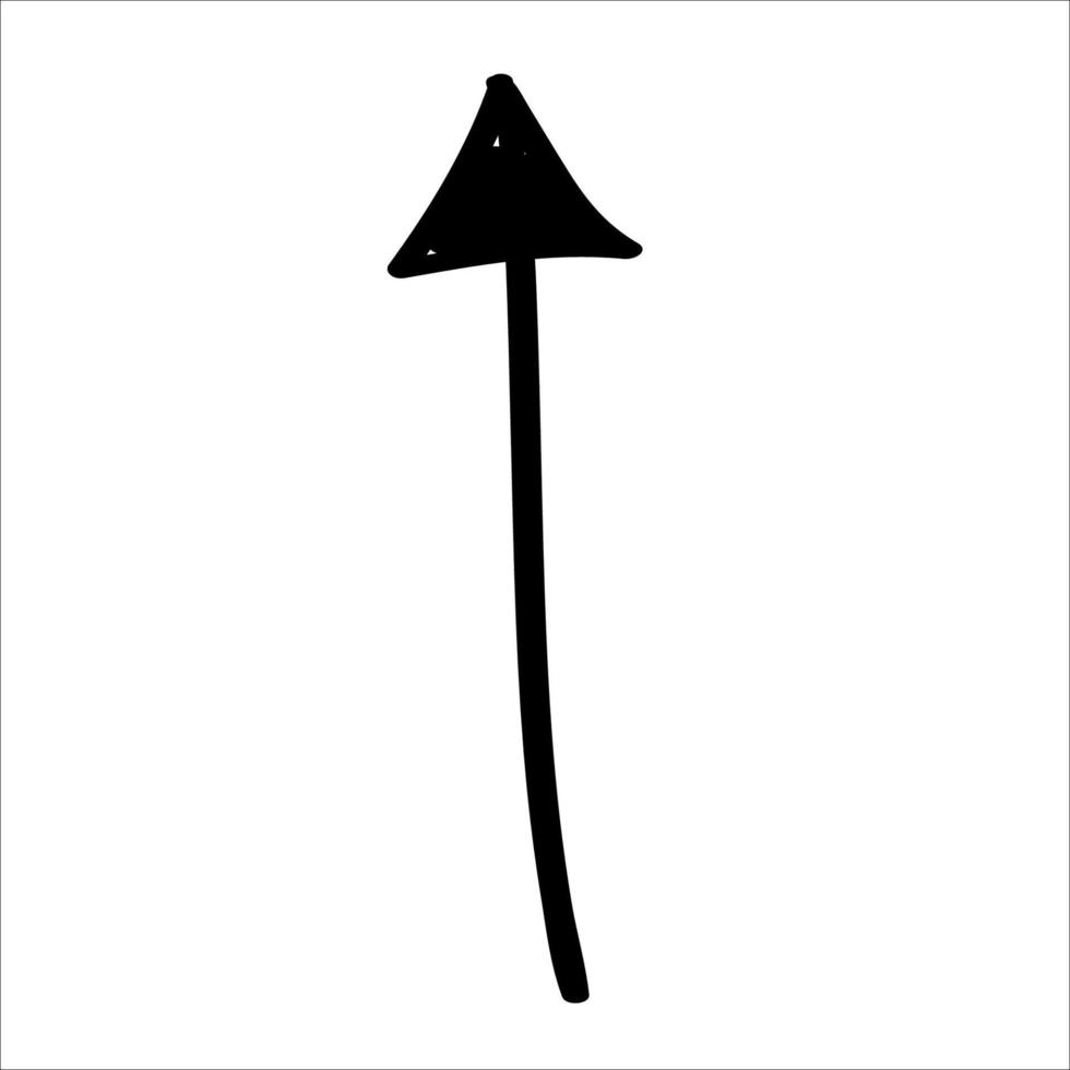 Doodle sticker element simple arrow vector