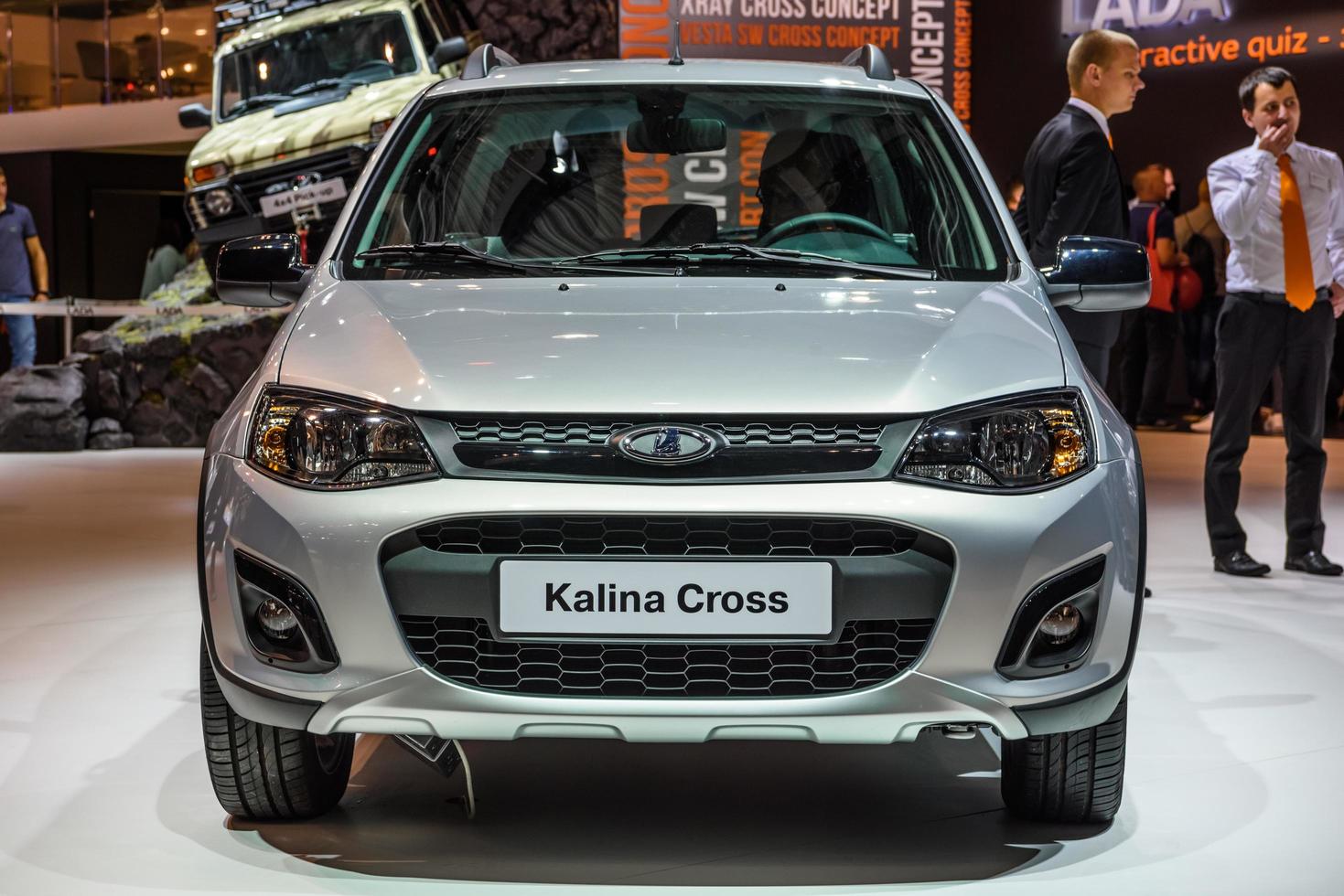 MOSCOW - AUG 2016 VAZ Lada Kalina Cross presented at MIAS Moscow International Automobile Salon on August 20, 2016 in Moscow, Russia photo
