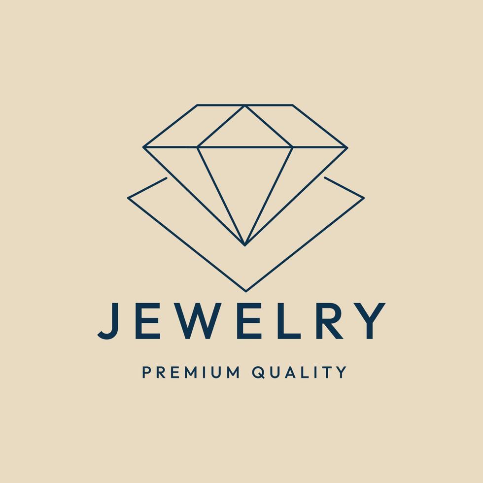 jewelry line art logo, icon and symbol,  vector illustration design