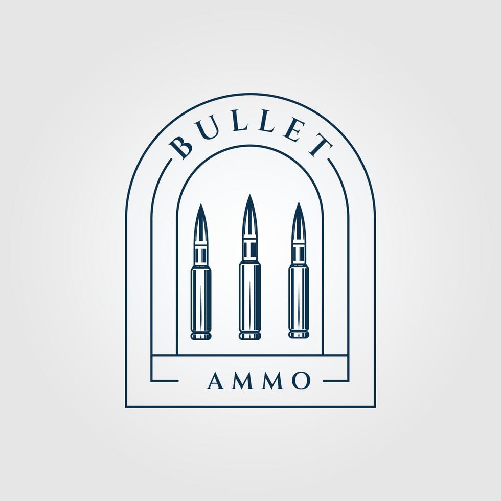 bullet vintage logo, icon and symbol,  with emblem vector illustration design