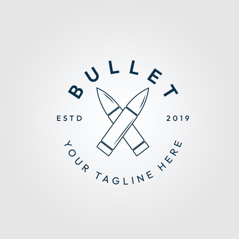 bullet line art logo, icon and symbol,  vector illustration design