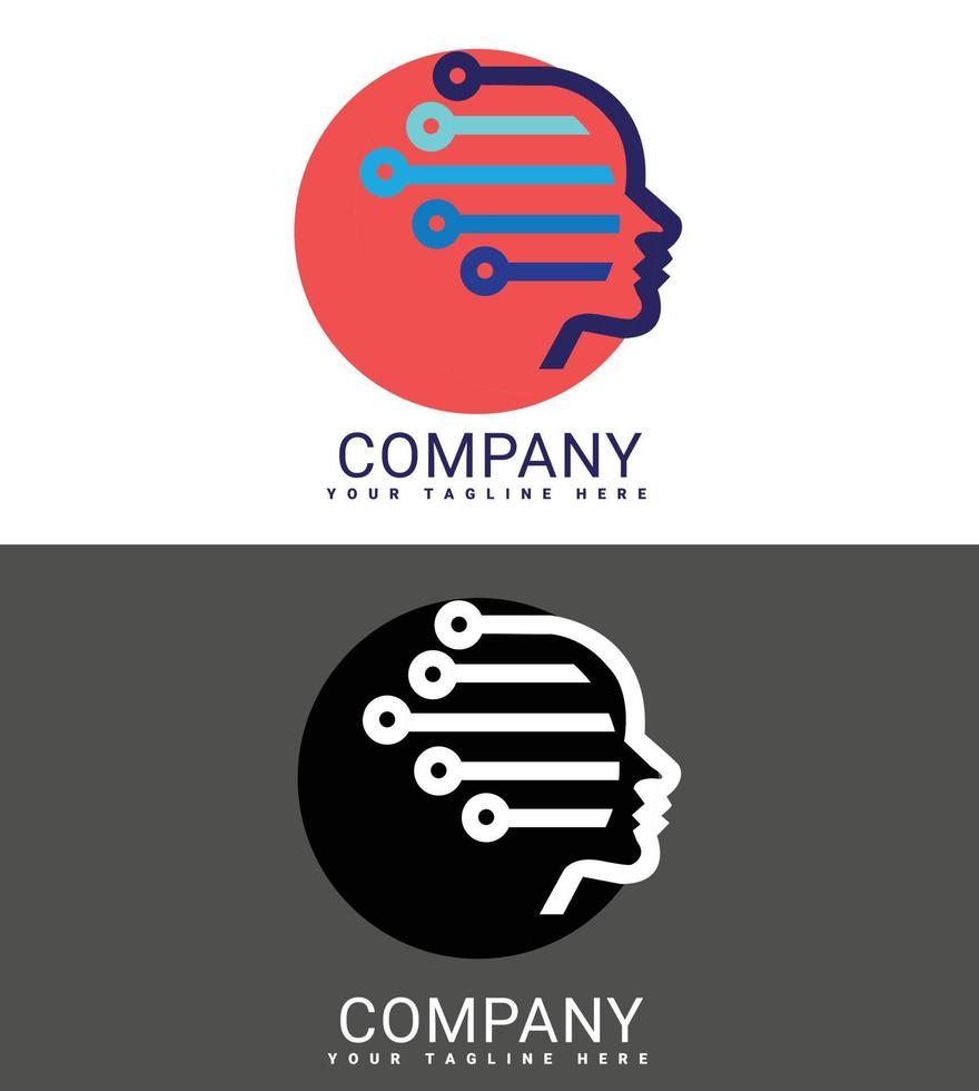 Brain Logo Illustration vector