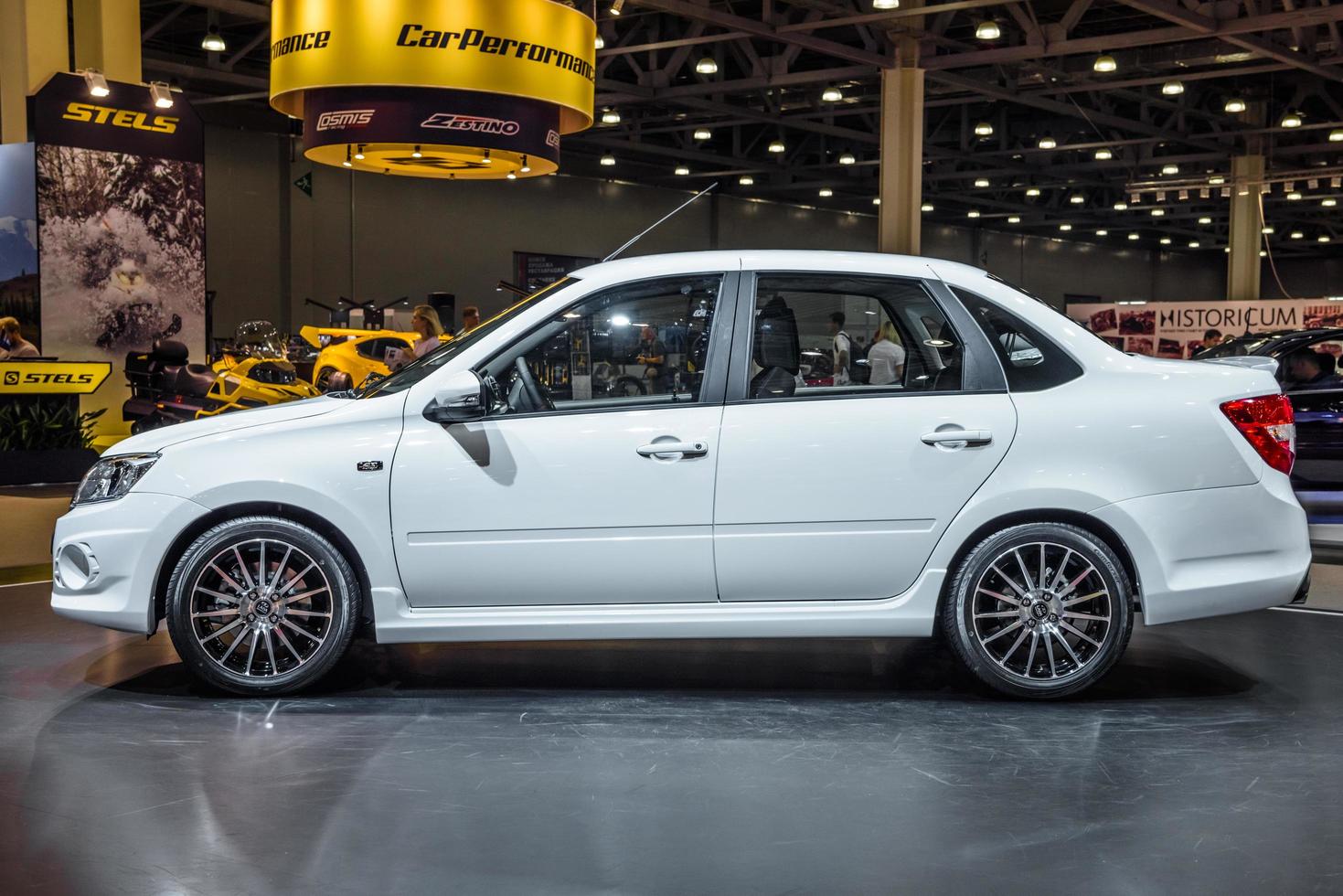 MOSCOW - AUG 2016 VAZ 2190 LADA Granta Sport presented at MIAS Moscow International Automobile Salon on August 20, 2016 in Moscow, Russia photo