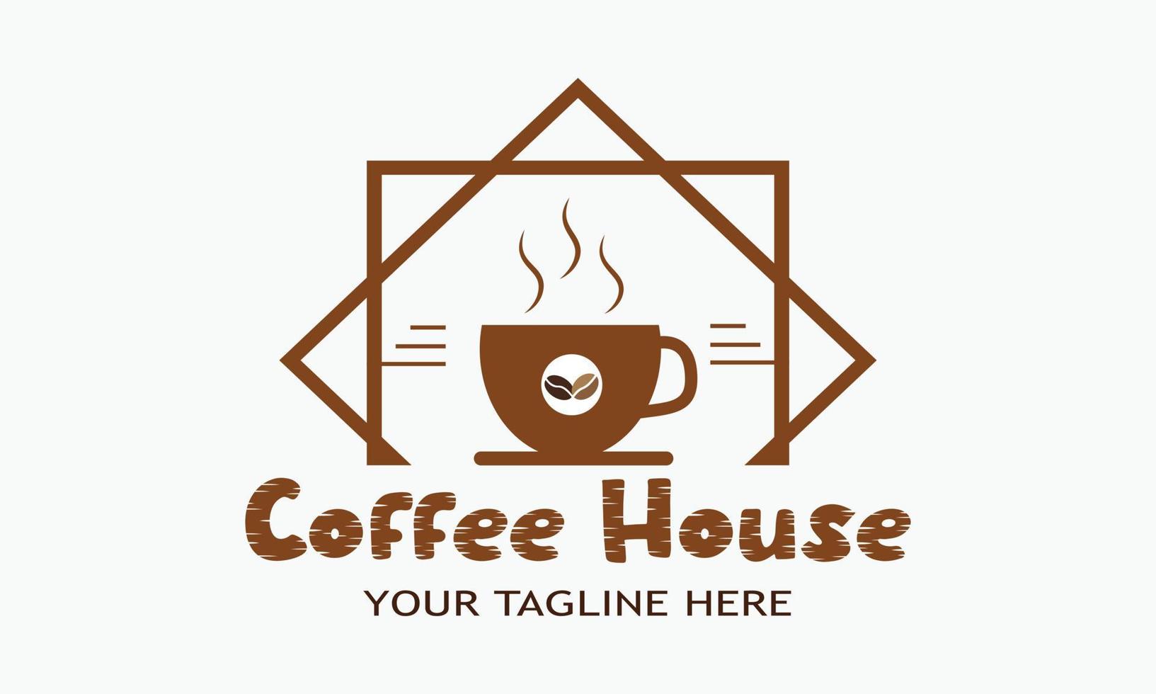 plantilla de logotipo de cafetería cafetería ilustración vectorial de un logotipo de café dulce vector