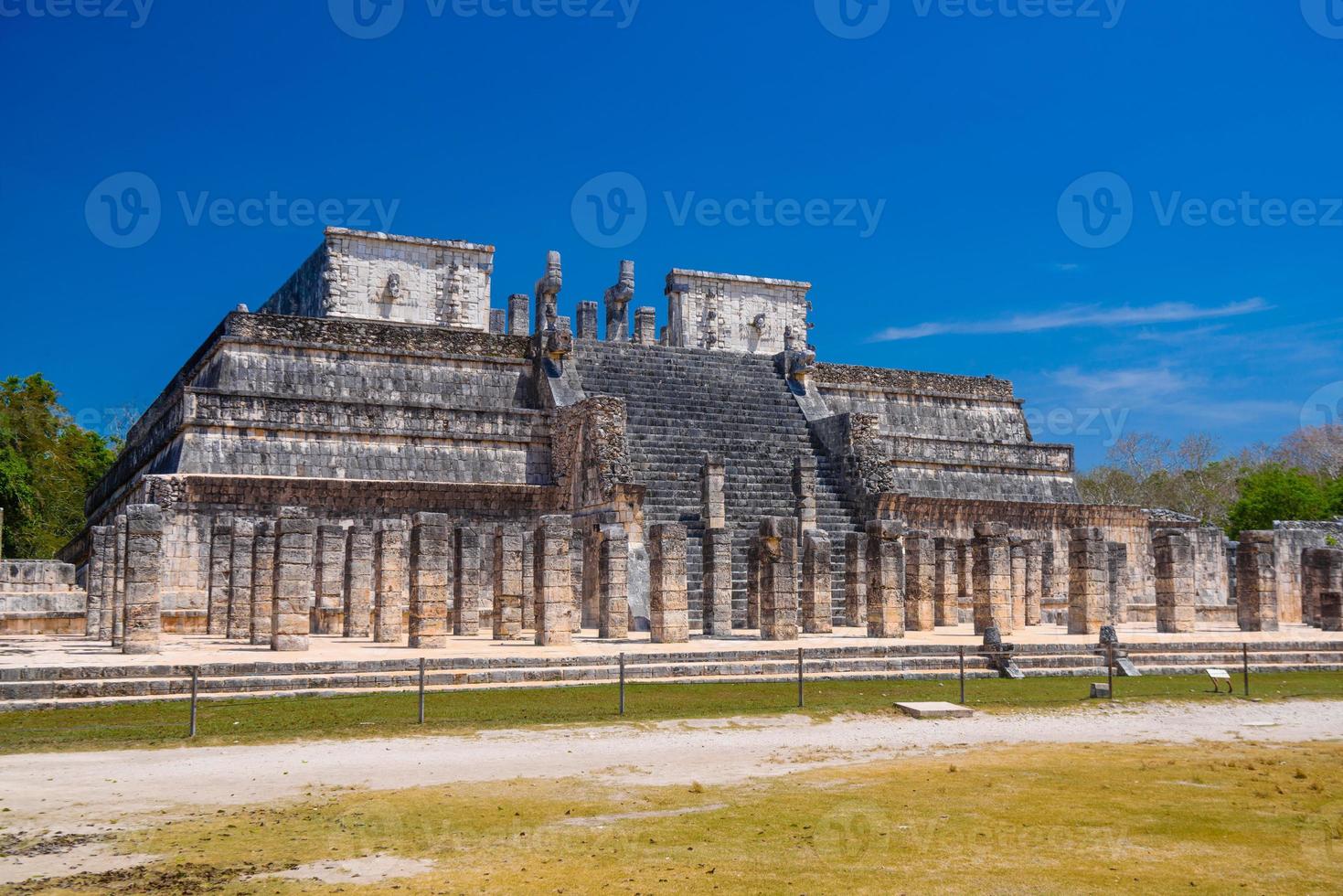 Temple of the Warriors in Chichen Itza, Quintana Roo, Mexico. Mayan ruins near Cancun photo