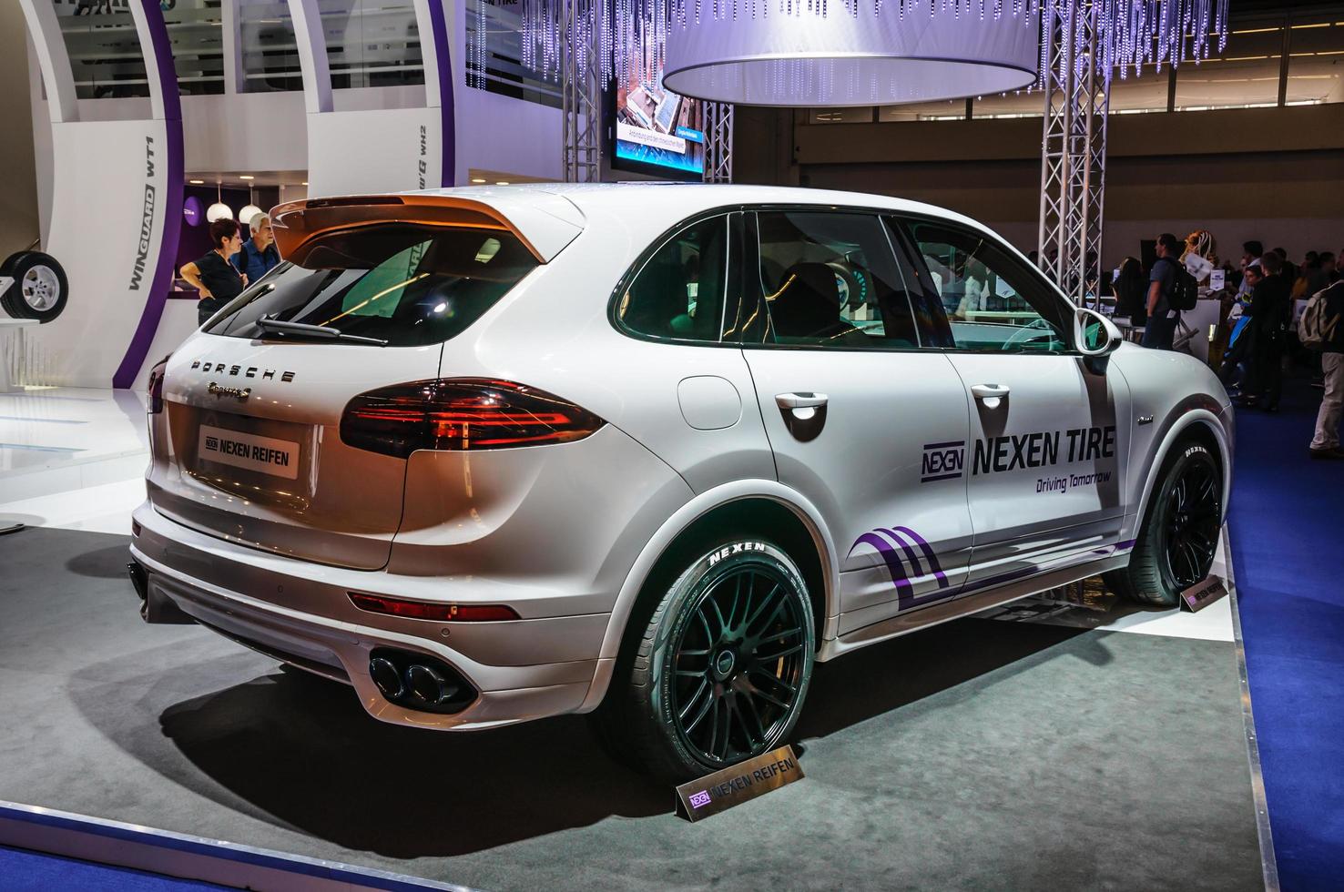 FRANKFURT - SEPT 2015 Porsche Cayenne presented at IAA Internat photo