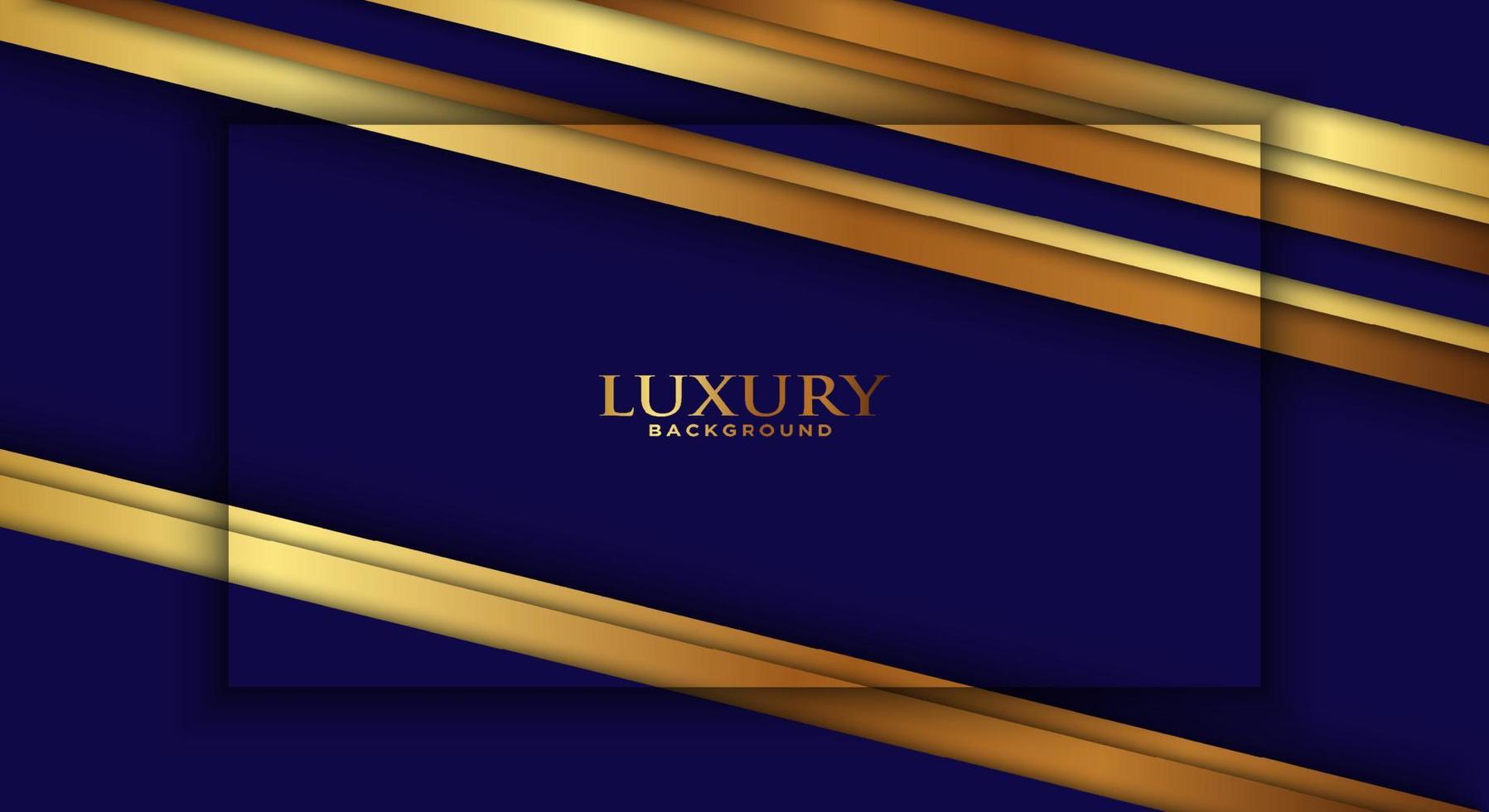 Luxury navy blue background combine with glowing golden lines. vector