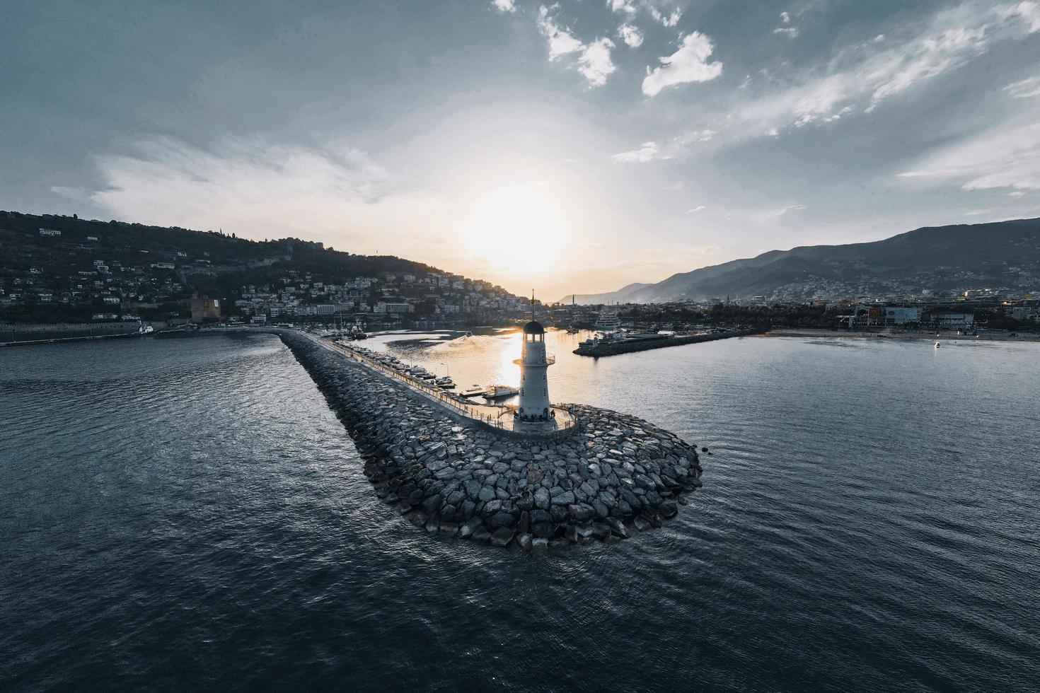 aerial lighthouse alanya 2022, Antalya turkey photo