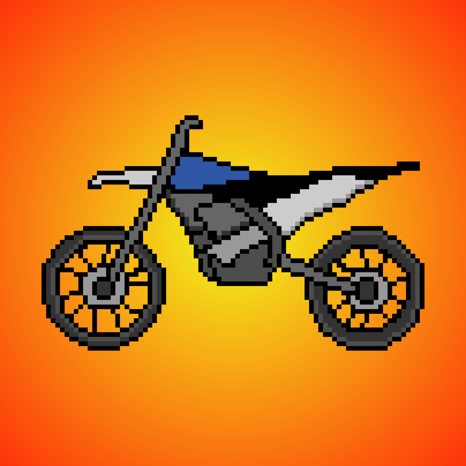 Motocross motorbike with pixel art. Vector illustration. 10654617