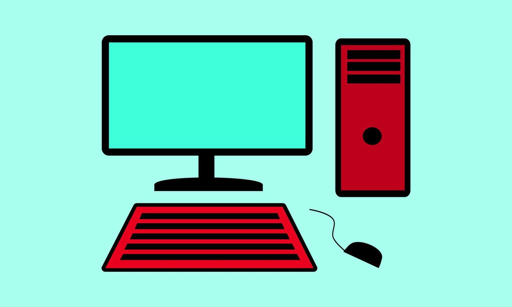 Computer vector illustration. PC icon symbol