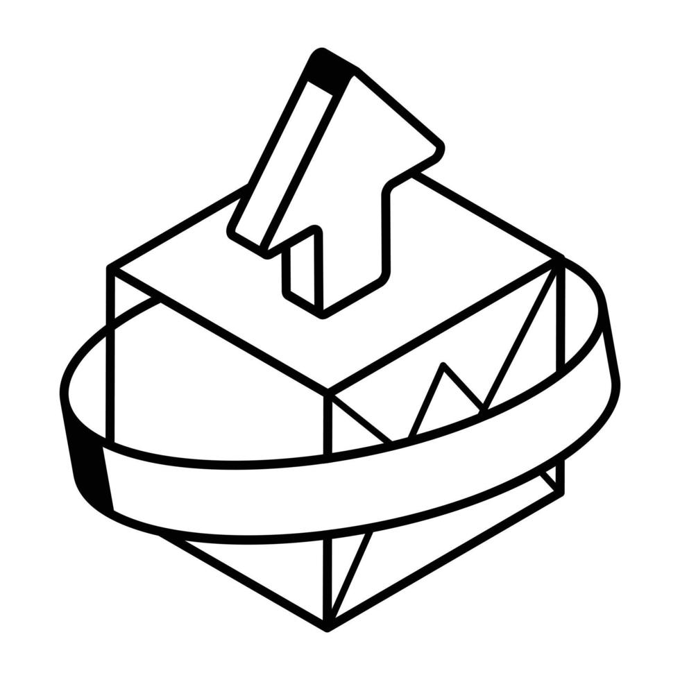 Download premium outline icon of send parcel vector