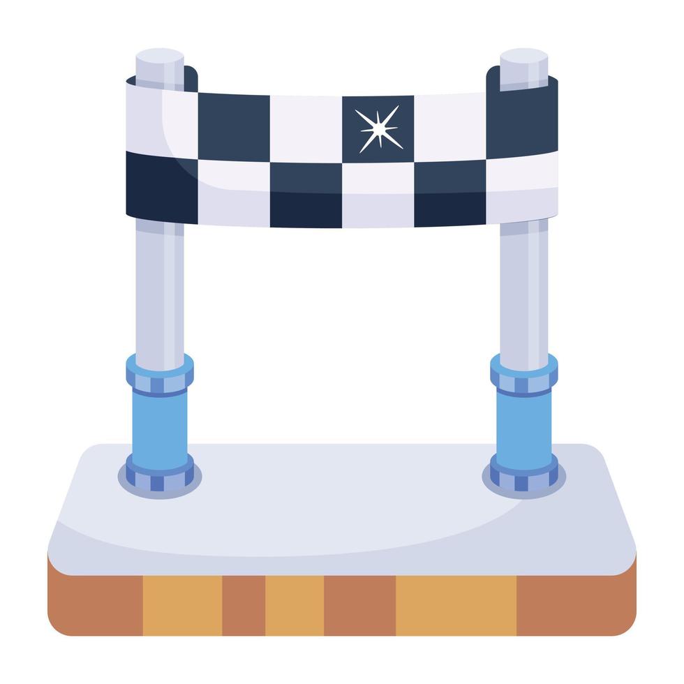 Modern flat editable icon of finish line vector