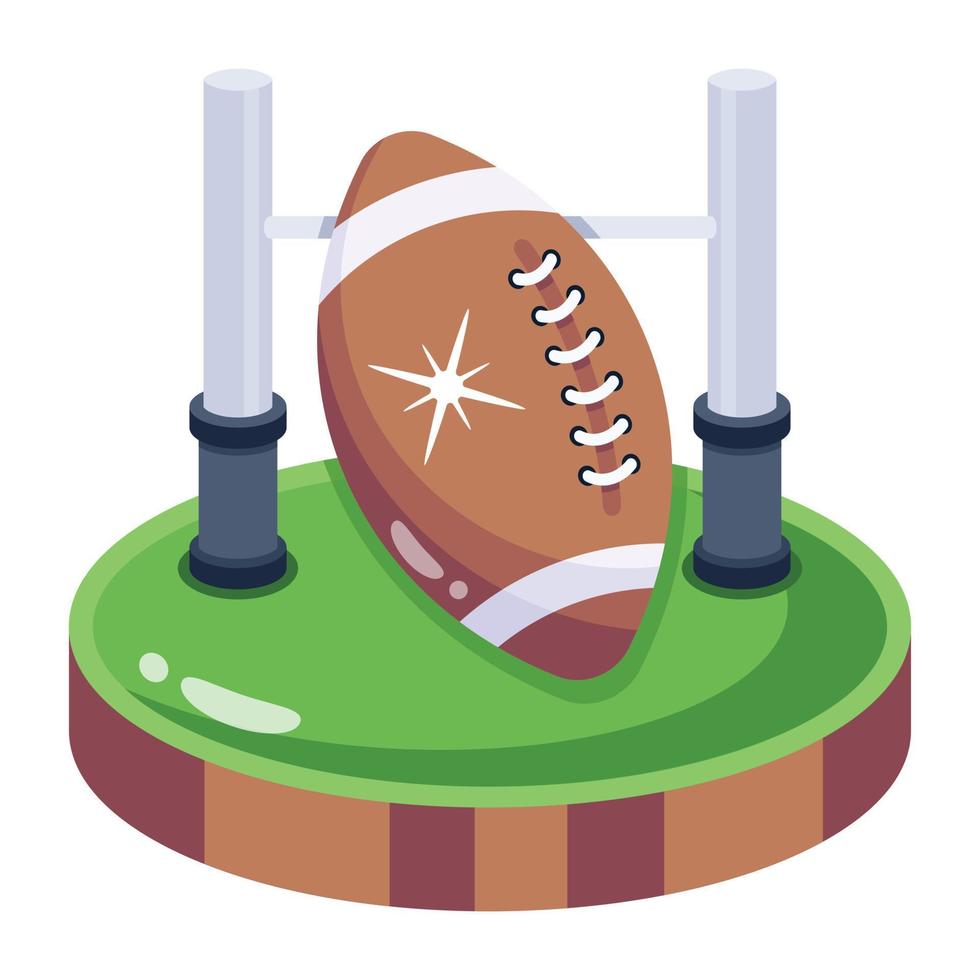 An american football flat icon vector