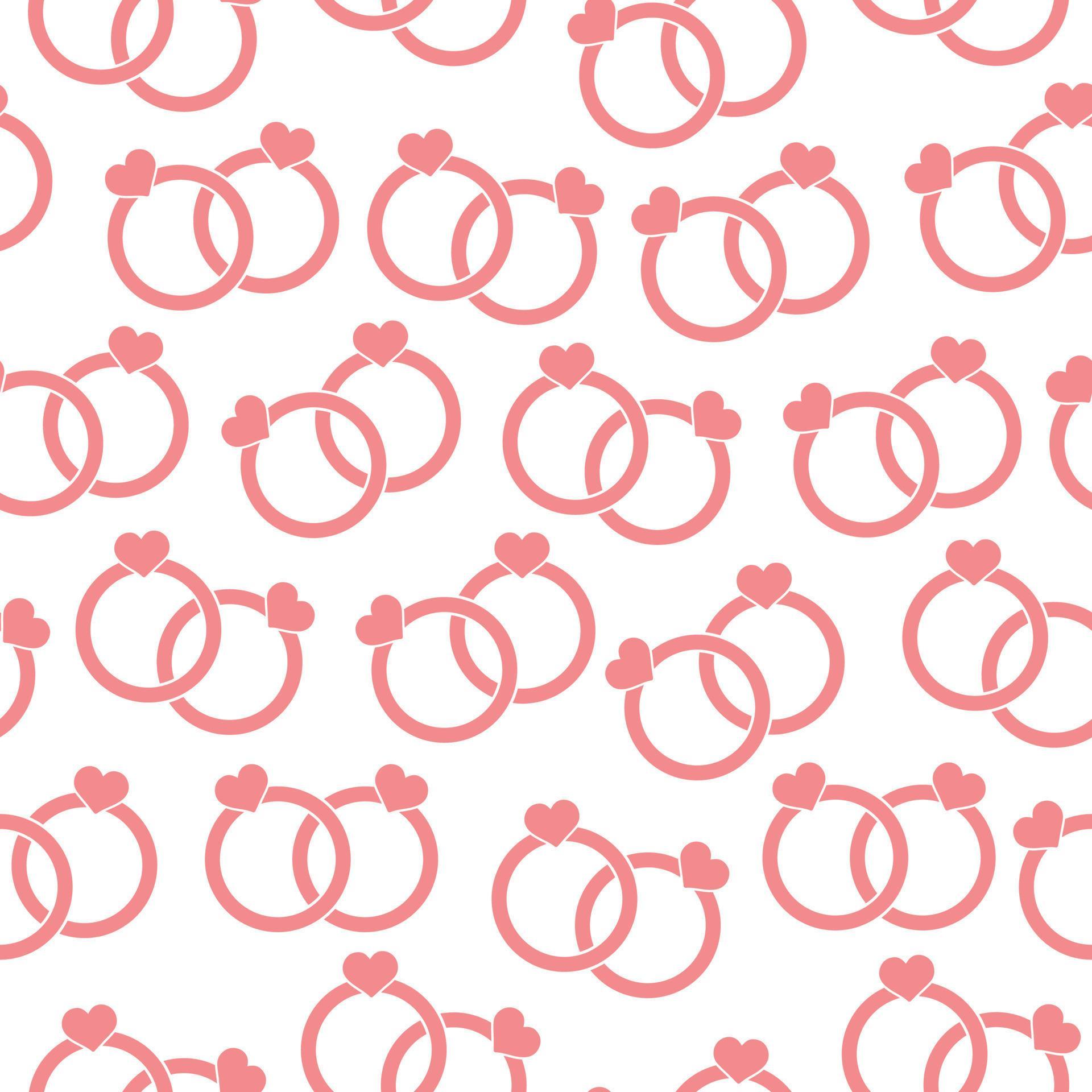 Engagement, Love, Heart, Marriage Ring Seamless Background Pattern