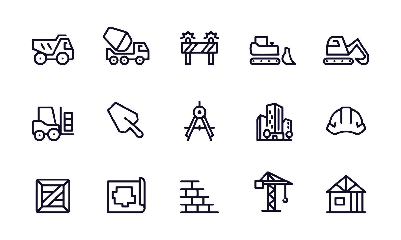 diseño de vectores de iconos de construcción