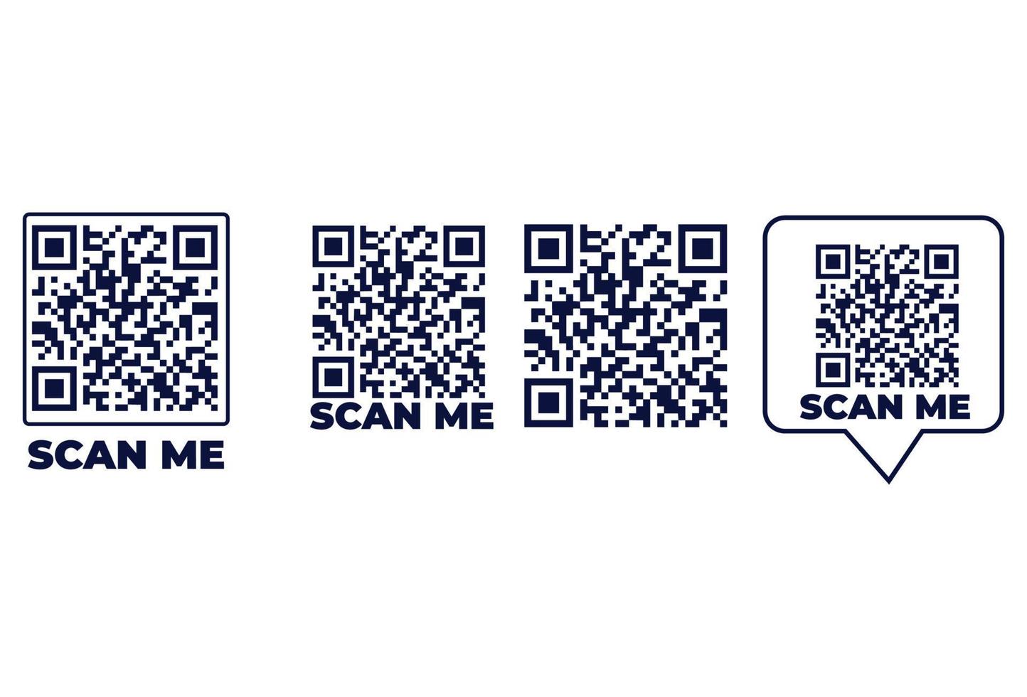 qr code vector square icons vector design