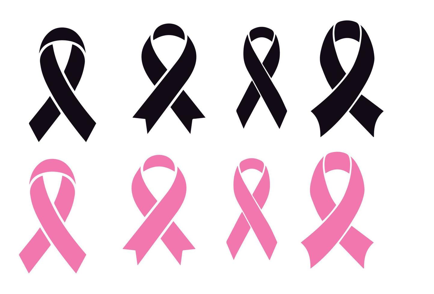 Breast cancer pink ribbons Royalty Free Vector Image