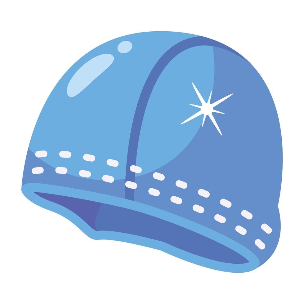 un diseño de icono editable plano de gorro de baño vector