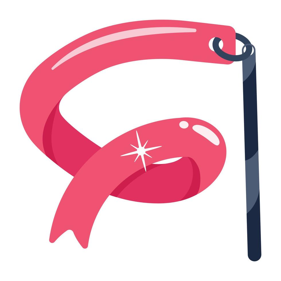A gymnastic ribbon flat icon download vector