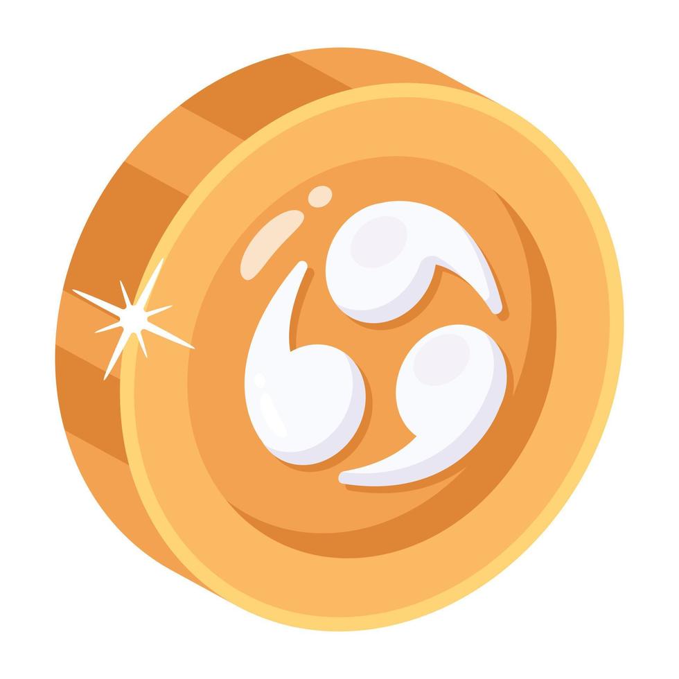 A game coin flat icon design vector