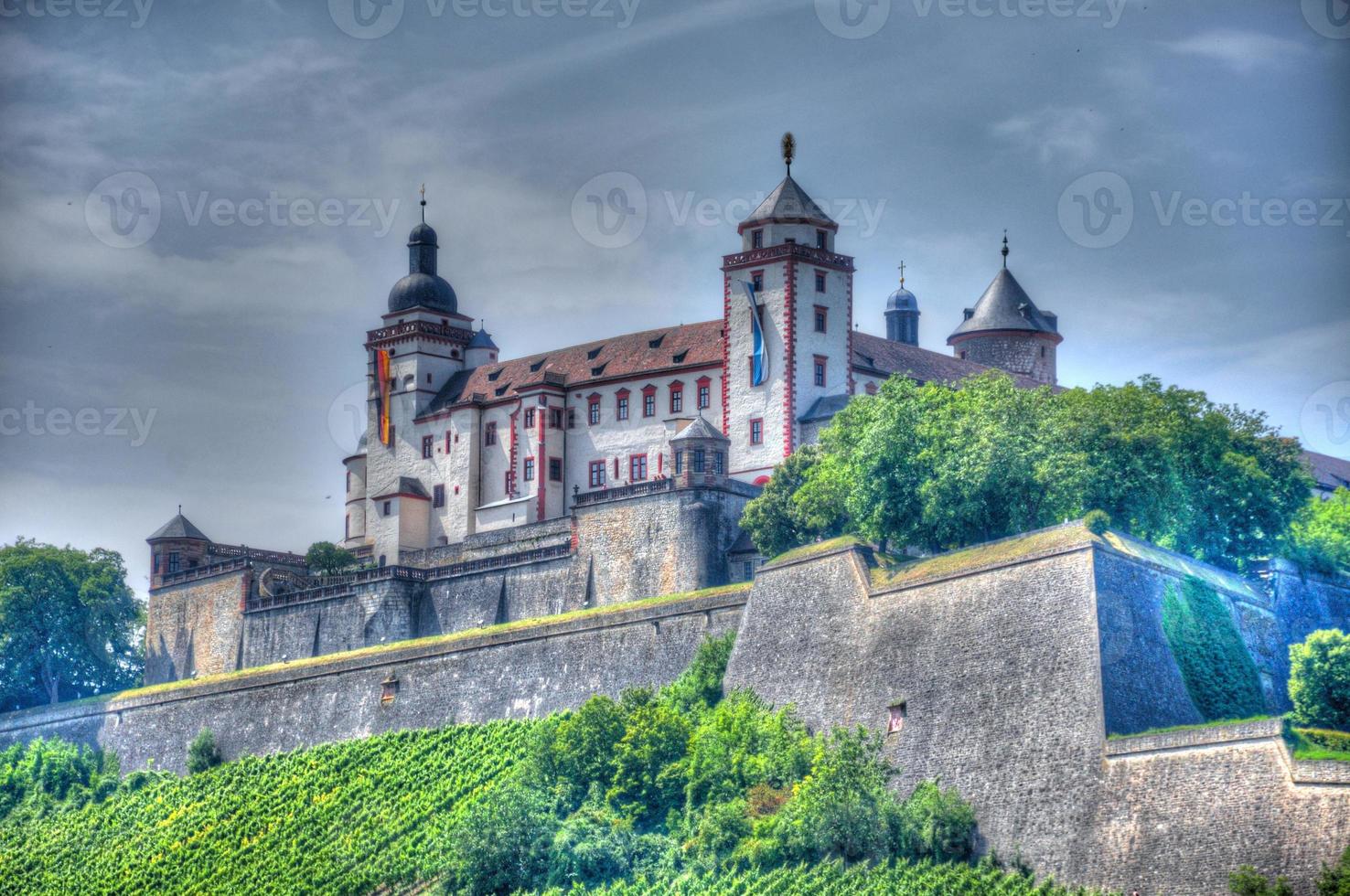 castillo de la fortaleza de marienberg, wurzburg, bayern, alemania foto