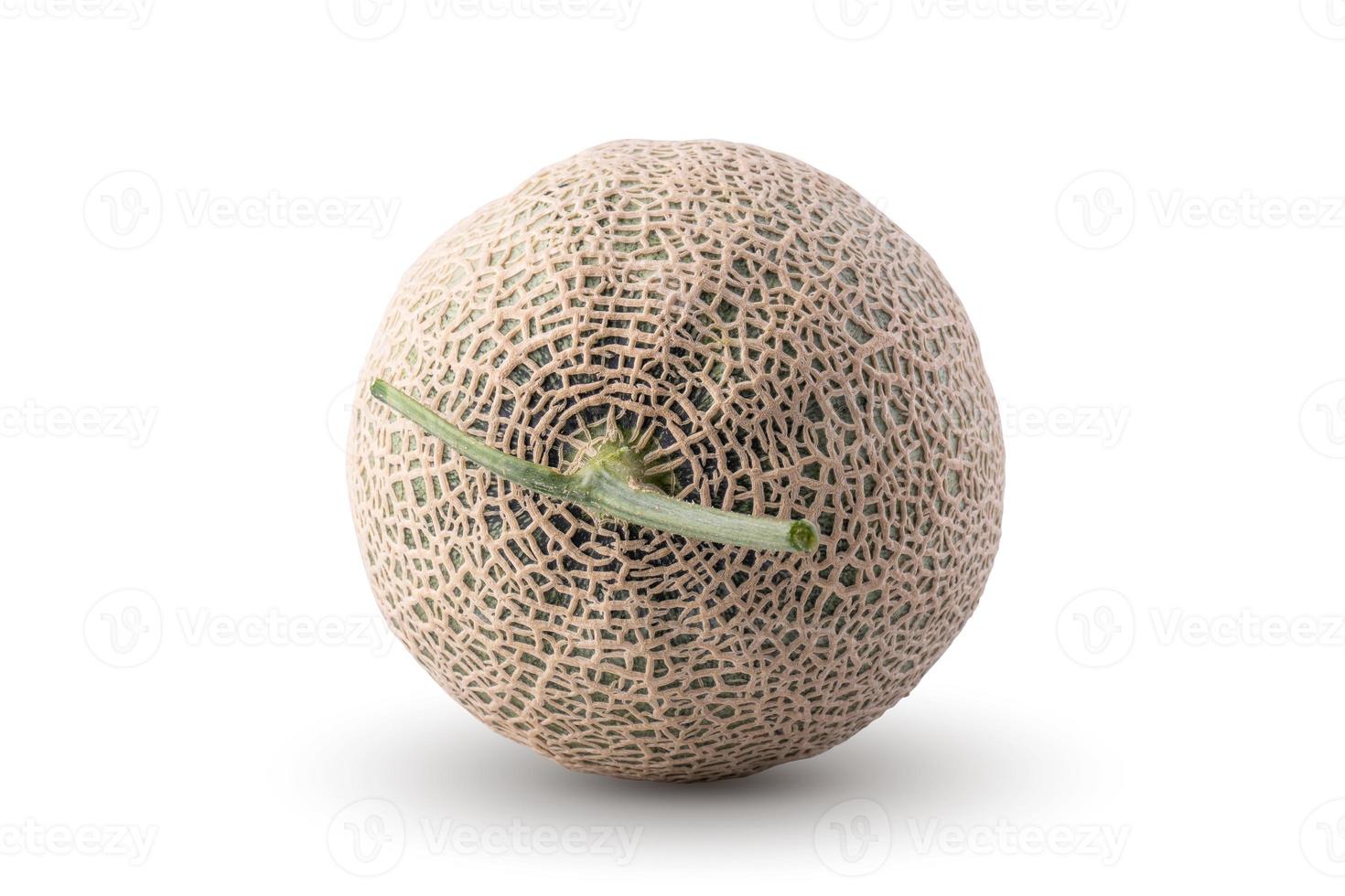 Melón cantalupo aislado sobre fondo blanco. foto