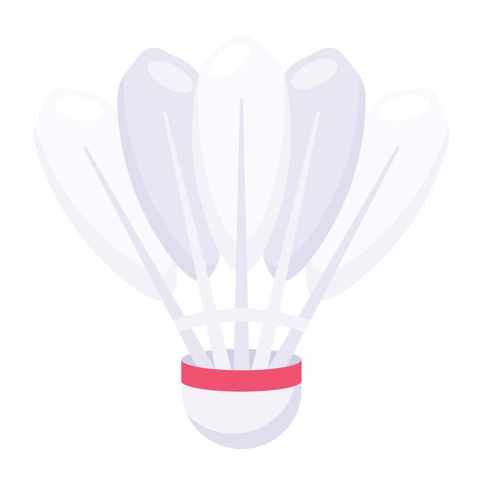 A flat icon design of shuttlecock vector