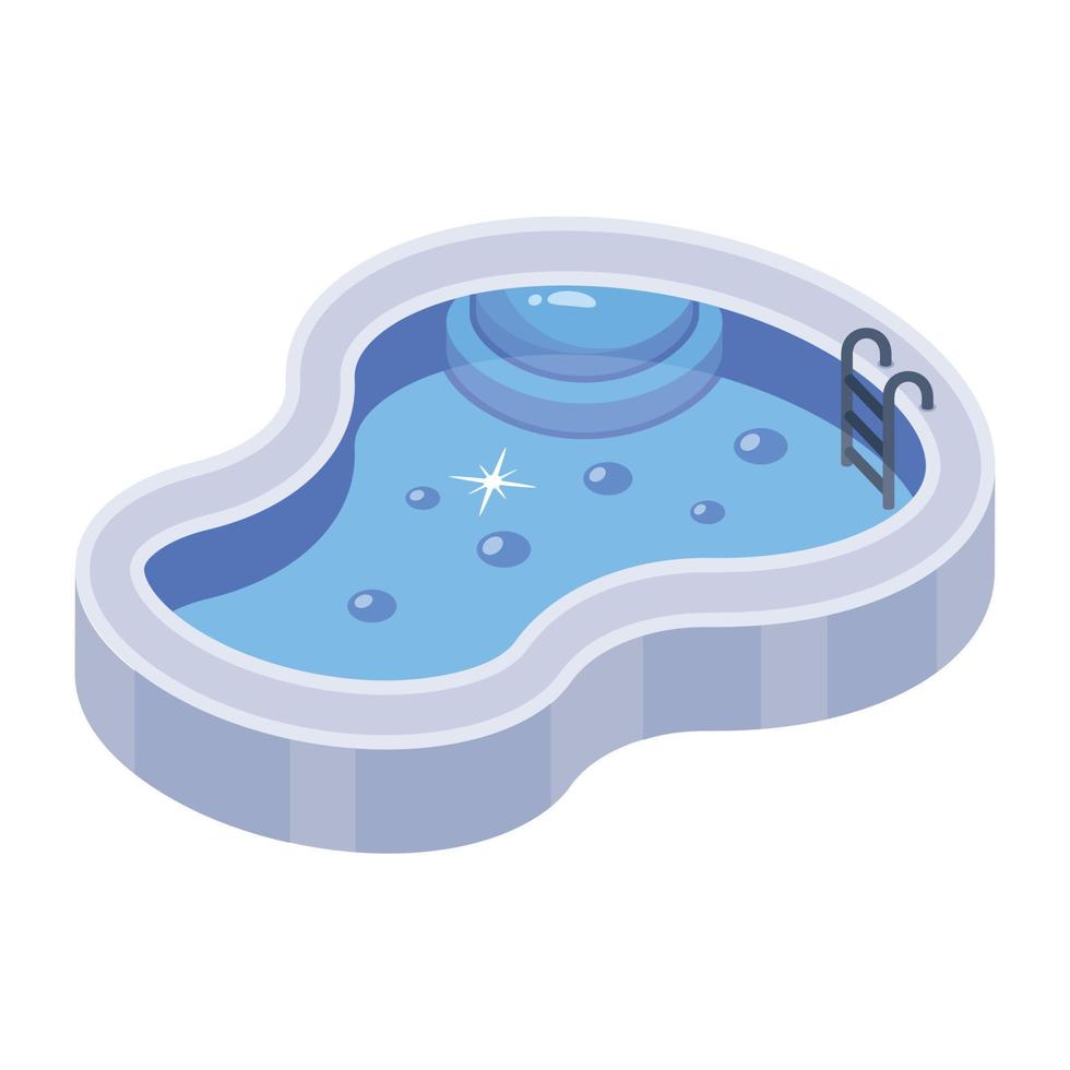 A trendy flat icon of pool vector