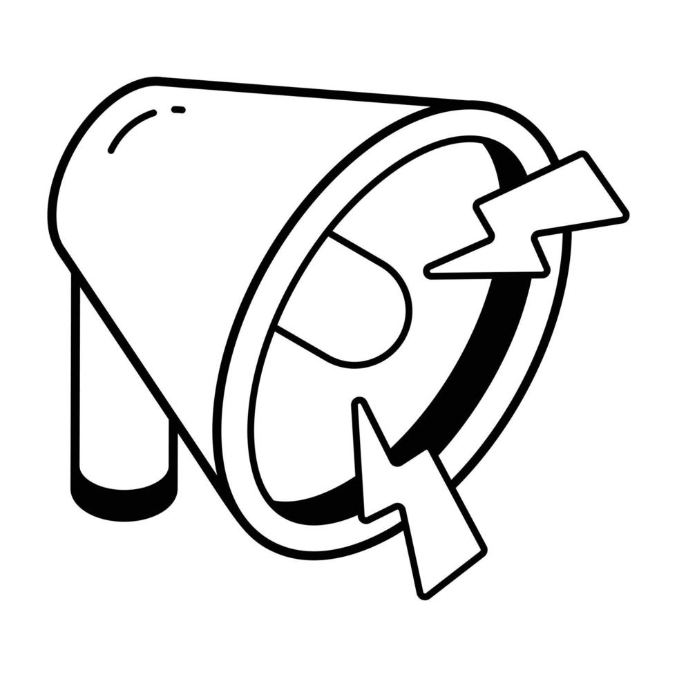 Check this linear icon of announcement vector