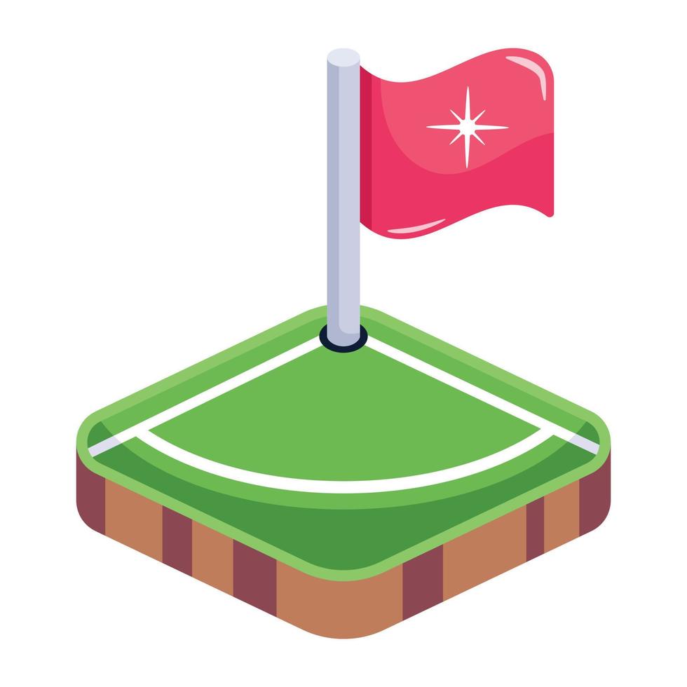 descarga de icono plano de campo de golf moderno vector