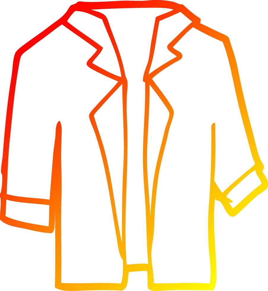 warm gradient line drawing cartoon suit shirt vector